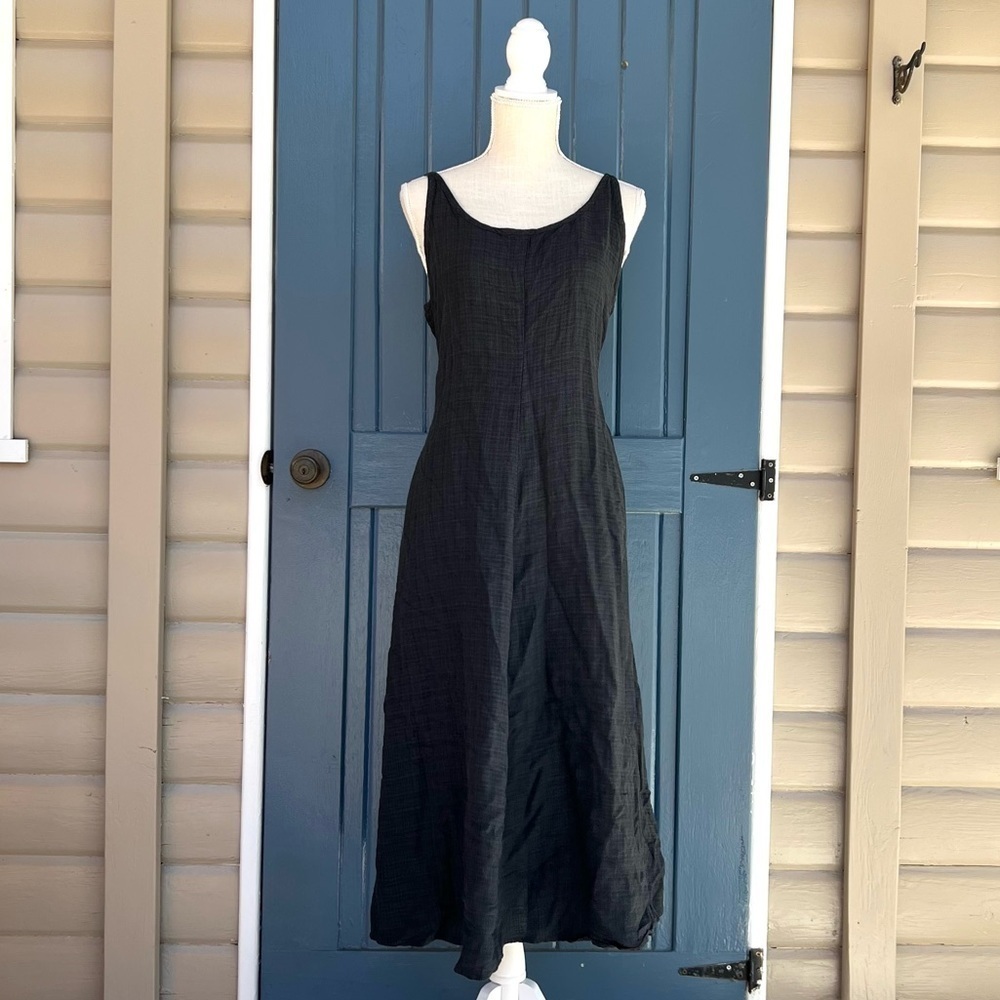 Eileen Fisher Black Sleeveless Scoop Neck with pocket Women Size Large